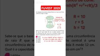 🔥 FUVEST 2025 GABARITO  UM DESIGNER DE PRODUTOS DESEJA FABRICAR UM VASO PARA FLORES shorts fyp [upl. by Kenyon442]