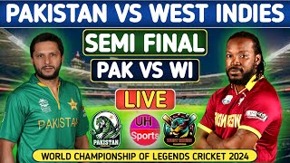 Pakistan Champion Vs West Indies Champion Live Semifinal Match World Championship of Legends Cricket [upl. by Atinid]