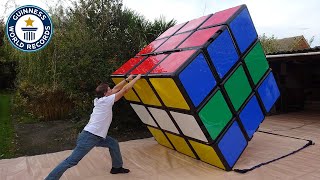 Making The Largest Rubik’s Cube  Guinness World Records [upl. by Ahsienel]