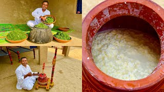 Saag Makkhan Malai Aur Makki Ki Roti  Traditional Saag Recipe  Punjabi Saag  Village Life Punjab [upl. by Mcfadden]