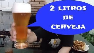 Como fazer 2 litros de cerveja sem equipamento nenhum [upl. by Saddler]