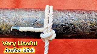 Anchor Hitch Knot A step By Step Guide Tie Anchor hitch knot [upl. by Piegari]