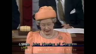 Queen Elizabeth II Address to Congress 1991 [upl. by Llireva]