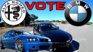 BMW M3 e46 vs Alfa Romeo 159  YOU VOTE [upl. by Rotberg]