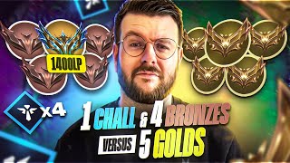 UN CHALLENGER 1400 LP AVEC 4 SUPPORTS BRONZE CONTRE 5 GOLDS  LE CONCEPT EST INCROYABLE [upl. by Kalina125]