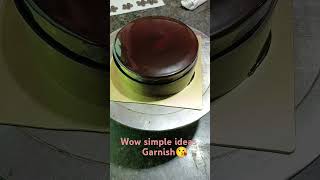 New chocolate garnish cake design 😋 yummy cake design simple ideas 🍫🍫 cakedecorating creativecakes [upl. by Atiker]