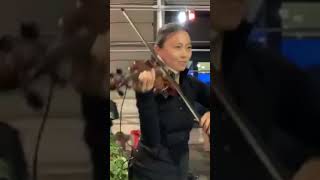 Street Violin Improvisation Short  Moon Walk  Jia Doughman [upl. by Kolosick]