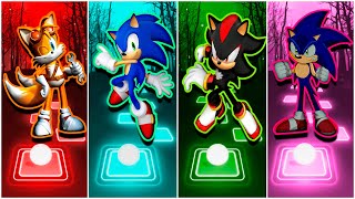 Tailes 🆚 Sonic 🆚 Black Sonic 🆚 Bad Sonic  Tiles Hop Battle 16 [upl. by Nhojleahcim]