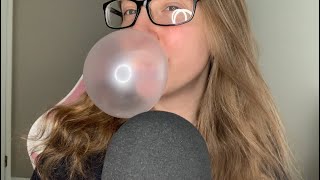 ASMR Hubba Bubba Bubble Gum  Gum Chewing  Bubble Blowing [upl. by Yekcim]