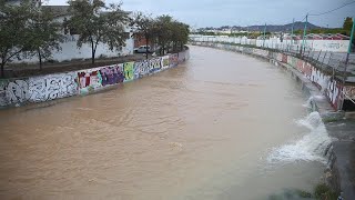 Fuertes lluvias y anegaciones en Málaga [upl. by Atcele]