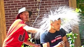 Throwing Water Balloons at People Prank [upl. by Hannan]