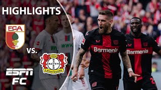 INVINCIBLE SEASON 👏 Bayer Leverkusen vs FC Augsburg  Bundesliga Highlights  ESPN FC [upl. by Iras948]