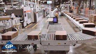 How Board Boxes are Made from Corrugated Sheets  GeorgiaPacific [upl. by Elac719]