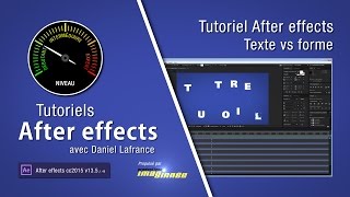 Tutoriels After effects en français  Calque de texte vs calque de forme [upl. by Godwin367]