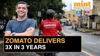 Zomato Stocks Surge Three Times From IPO Price  Founder Deepinder Goyal Turns Billionaire [upl. by Roby]