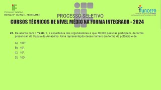 IFRN 2024  Exame de Seleção  Questão 23 [upl. by Eurd282]