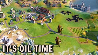 ITS OIL TIME  Civ 6 Deity Part 12 [upl. by Mchail]