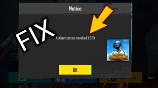 Authorization revoked 611 problem fix pubg mobile l Bgmi authorization revoked 611 [upl. by Petrick640]