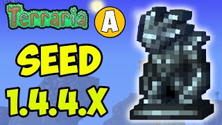 Terraria how to get GRANITE GOLEM STATUE SEED 1449  Terraria 1449 Granite Golem Statue [upl. by Mandych]