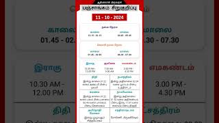 Today Tamil Calendar l Nalla Neram amp Panchangam l October 11 2024 l panchangam nallaneram [upl. by Leirol]