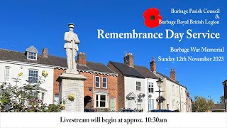 Burbage Remembrance Day Service Sunday  12th Nov 2023 [upl. by Ennoirb]