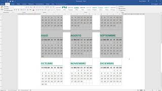 Como insertar un calendario en Word [upl. by Johen]