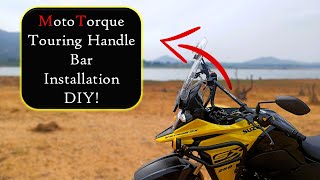 Touring Handle Bar Upgrade on Vstrom SX 250  How To MotoTorque [upl. by Bastien686]