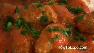 Cumin Kufta  Middle Eastern Meatballs In Sauce Kofta Kufte [upl. by Nalyr]