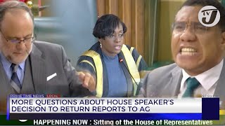 More Questions about House Speakers Decision to Return Reports to AG  TVJ News [upl. by Ilenay642]