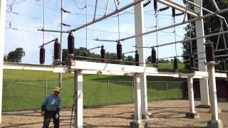 Opening a 69kv switch in a low profile substation [upl. by Lytsirk]