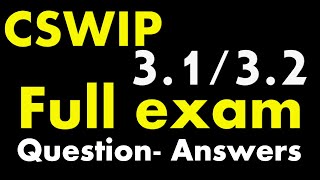 CSWIP 31 amp CSWIP 32 Full Technology part Exam Questions Answers [upl. by Enoyrt638]