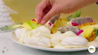 Kerstkrans van meringue met tropisch fruit  Allerhande [upl. by Church]