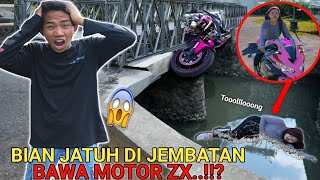 BIAN J4TUH DIJEMBATAN😱 NEKAT NGEBUT NAIK MOTOR ZX25R BARU ARIK PANIK  Mikael TubeHD [upl. by Straub865]