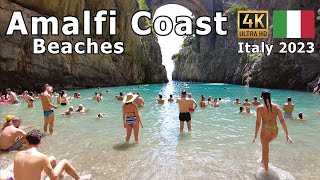 Amalfi Coast 4K  Walking 5 Amazing Beaches  Amalfi Fiordo Maiori and Positano [upl. by Boylan]