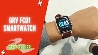 GRV Smart Watch for iOS and Android Review Manual  GRV FC01 Smartwatch for Men Women Fitness [upl. by Efeek639]