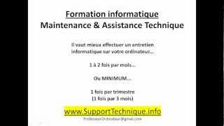 Cours Maintenance 6  Quand faire son entretien  Formation informatique en assistance technique [upl. by Simonetta]