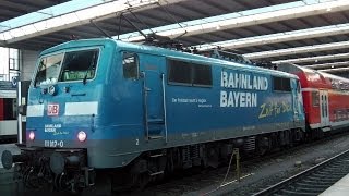 DB Werbelok quotBahnland BayernquotLok Maxl am Hbf München [upl. by Glassman314]