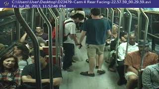 TTC security video of Sammy Yatim holding knife on streetcar [upl. by Mensch296]