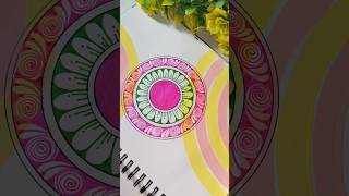 Easy colourful mandala 💓💥forbeginners mandalaart trending viralvideo artempire28 [upl. by Astrix577]