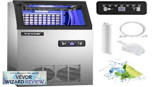 VEVOR 110V Commercial Ice Maker 120LBS24H with 22LBs Storage Ice Maker Machine Review [upl. by Kaylil215]