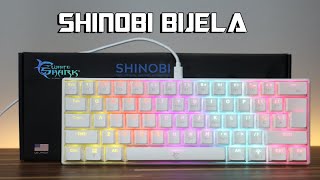 White Shark Shinobi 60 mehanička tipkovnica u bijeloj boji [upl. by Dinse]