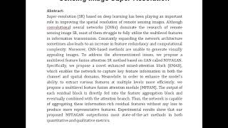 MFFAGAN Generative Adversarial Network With Multilevel Feature Fusion Attention Mechanism for Remote [upl. by See]