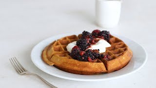 WholeWheat Waffles with Yogurt and Berries Healthy Appetite with Shira Bocar [upl. by Neerehs]