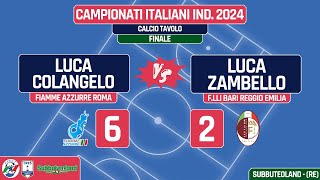 COLANGELO vs ZAMBELLO Campionati Italiani Individuali Calcio da Tavolo 2024  Finale [upl. by Fanning]