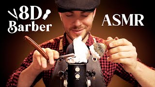 ASMR 8D Barbershop  360° Haircut amp Shaving Triggers for Sleep and Tingles Ultra Realistic [upl. by Kaylil905]