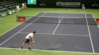 Roger Federer Practice 2017 BNP Paribas Open Indian Wells [upl. by Coveney410]