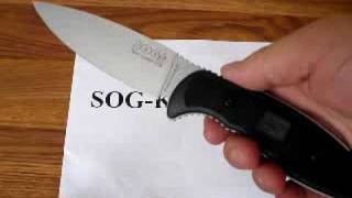 SOG Team Leader DuraTech 20CV Knife TL01 Demonstration [upl. by Aicssej]