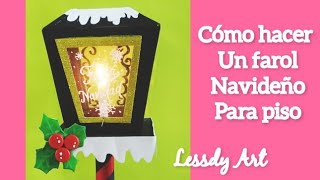 como hacer un farol navideño paso a paso [upl. by Lesli]