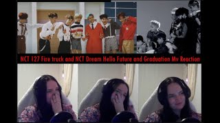 NCT 127  Fire truck Mv amp NCT Dream  Hello Future and Graduation MV Reaction [upl. by Pat]