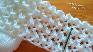 how to crochet an easy fast stitch for beginners ideal for blankets shawlseasy crochet baby blanket [upl. by Renae197]